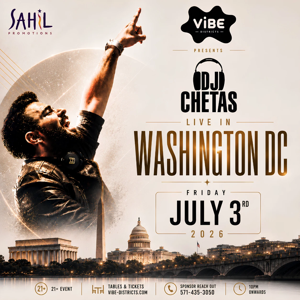 DJ Chetas live in Washington DC flyer